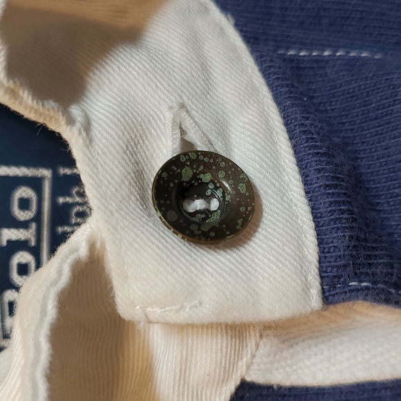 Polo by Ralph Lauren Navy and White Striped Rugby - Picture 5 of 5
